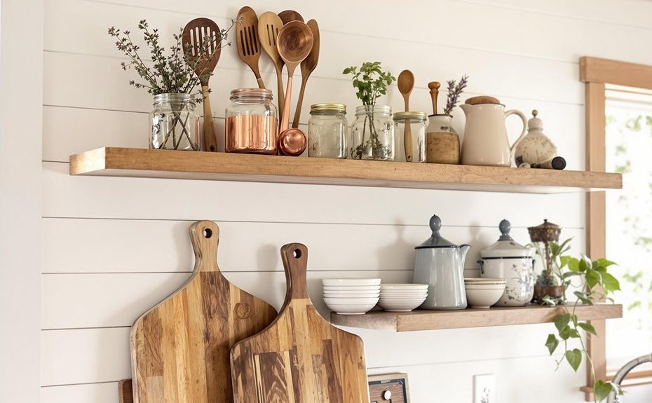 creative kitchen shelf decor