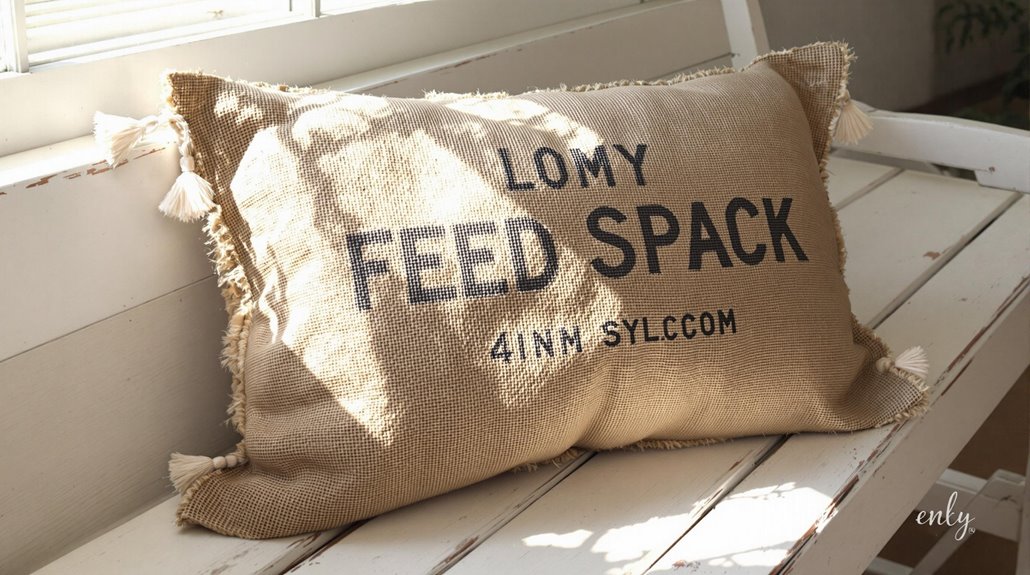 burlap pillows from sacks