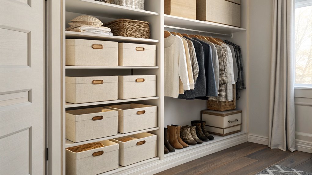 cardboard closet organization solution