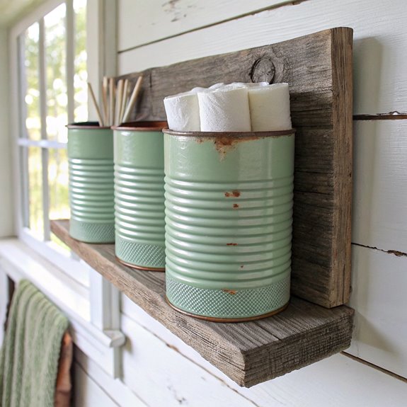 charming rustic bathroom organizers