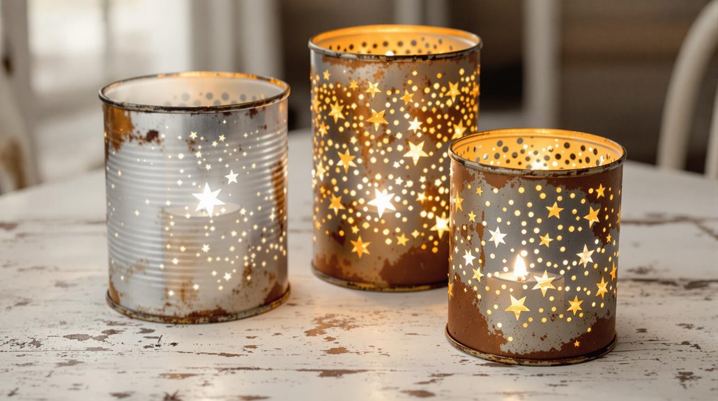 charming rustic candle holders