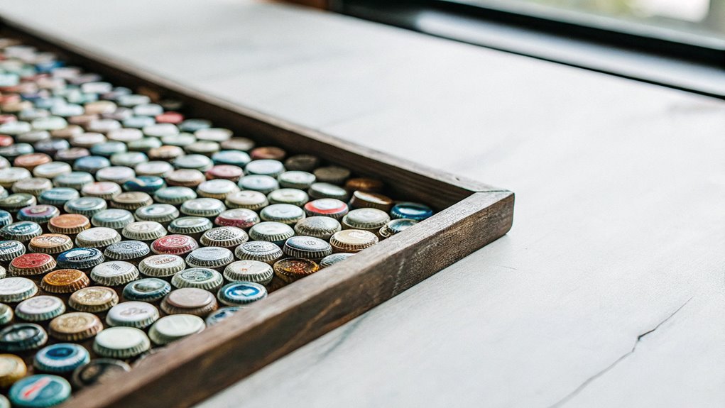 colorful bottle cap collection