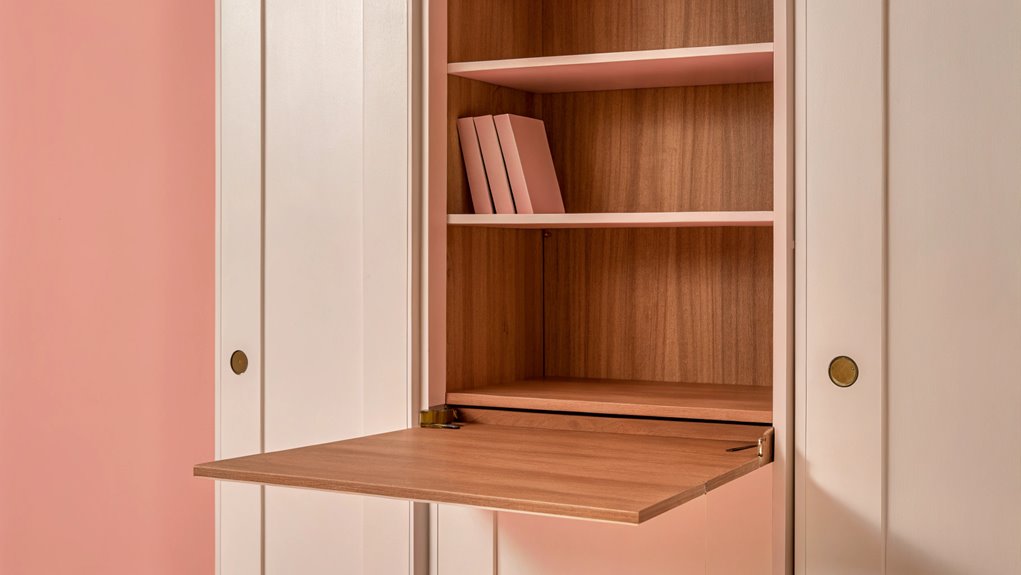 compact bookshelf desk combination