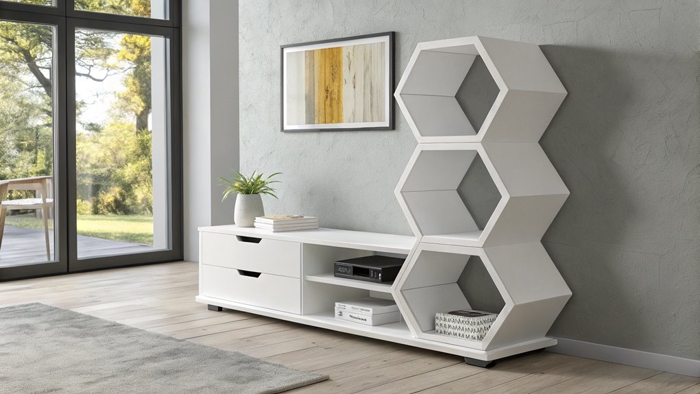 contemporary geometric display stand