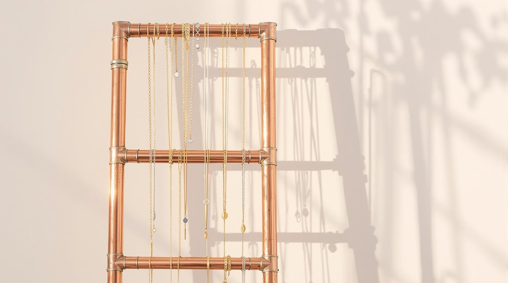 copper pipe construction ladder