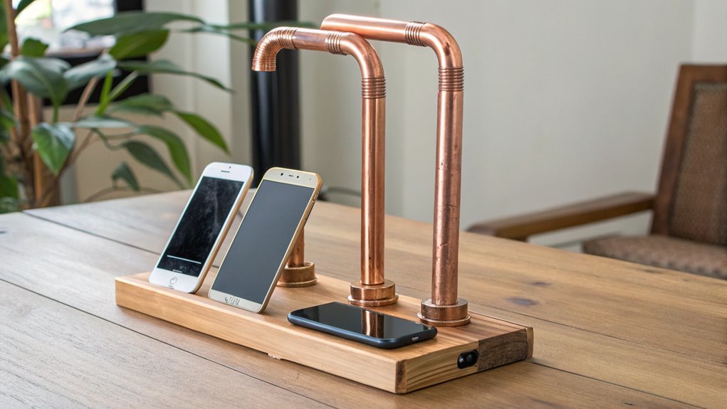 copper pipe display stand