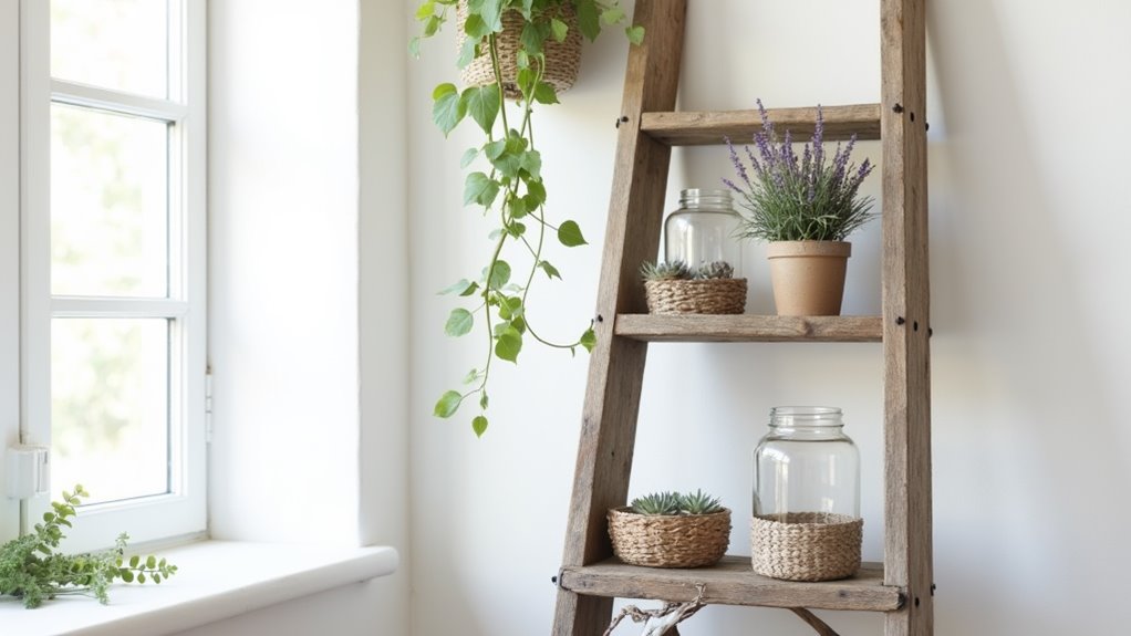 creative ladder storage display