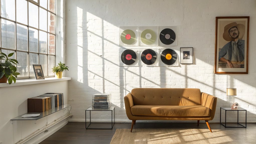 creative vinyl record showcase