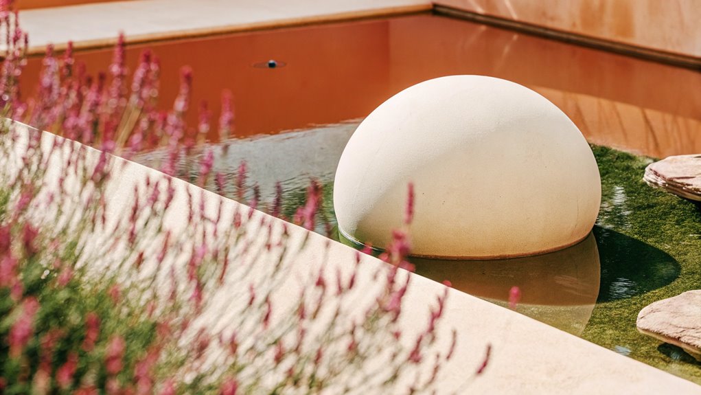 decorative outdoor concrete orb