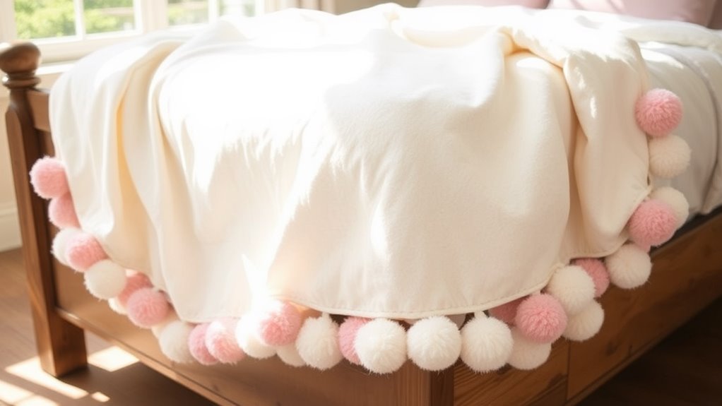 decorative pom pom blanket trim