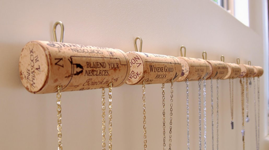 decorative wine cork display