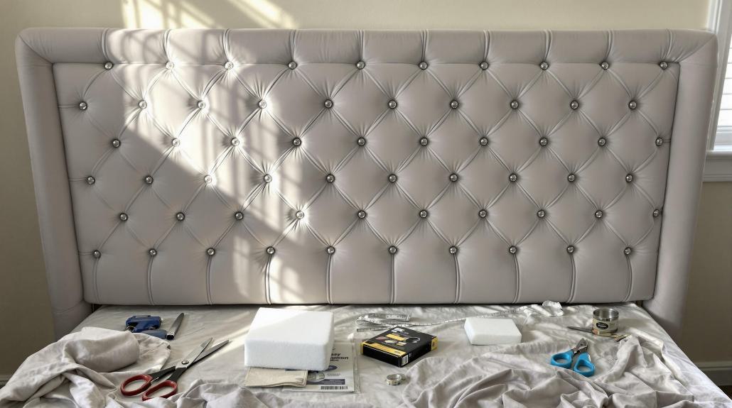 diy headboard upholstery project