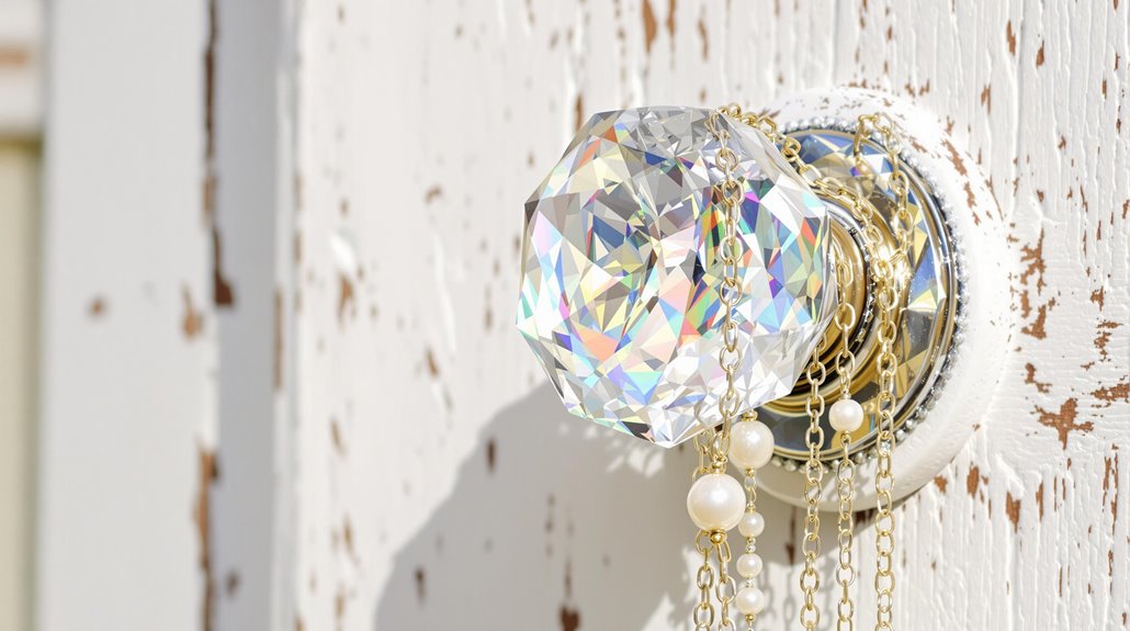 elegant crystal door hardware