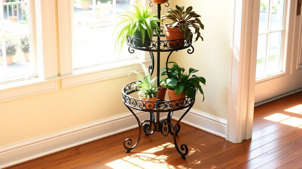 elegant wrought iron display