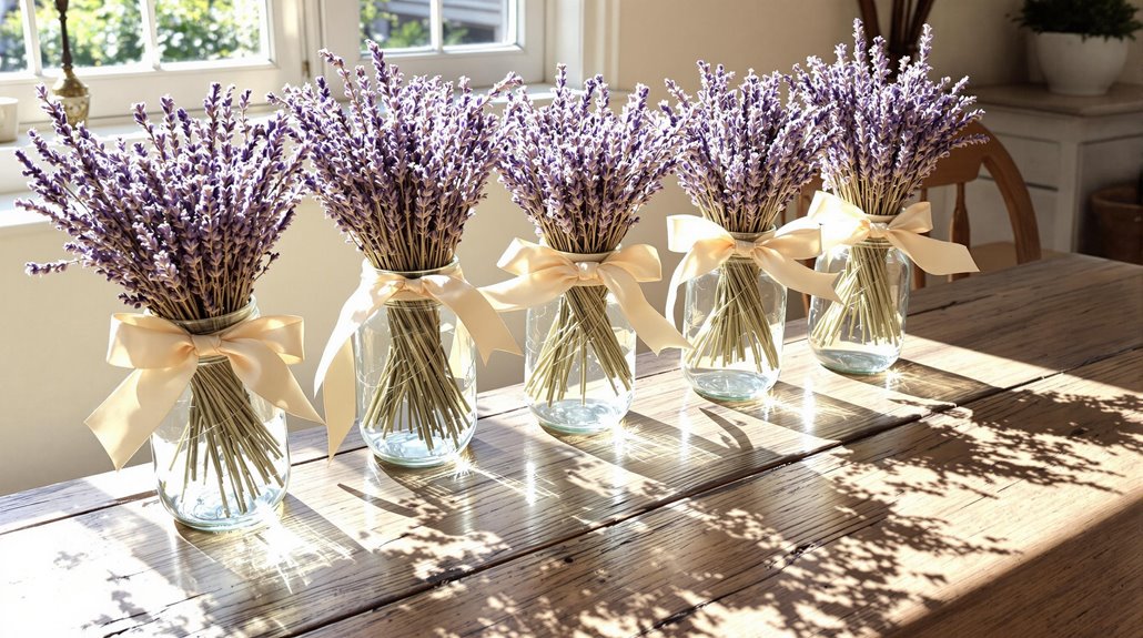 fragrant dried lavender bundles