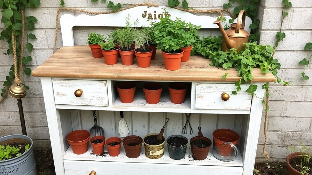 gardening workspace for plants