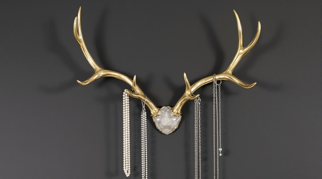 golden deer antlers decoration