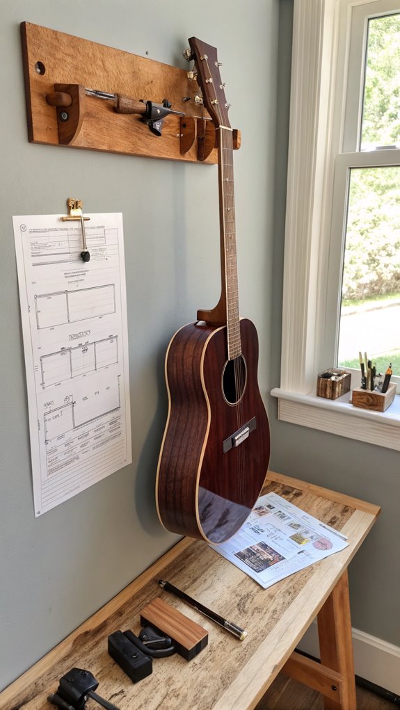 guitar storage solution mounted