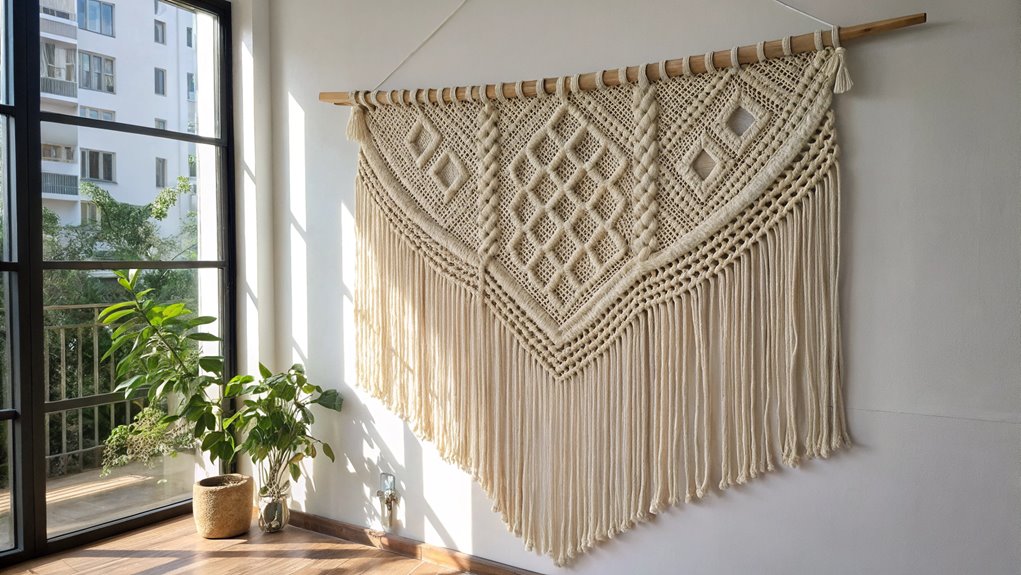 handcrafted textile wall decor