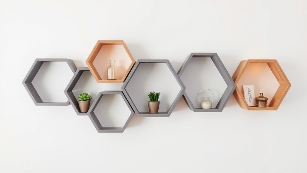 honeycomb shaped geometric display