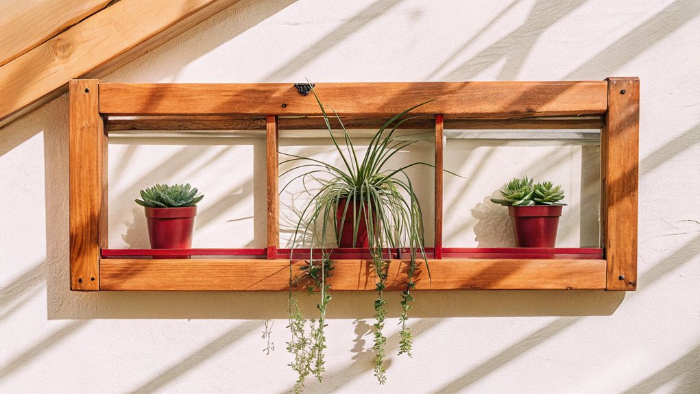 indoor plant display shelf