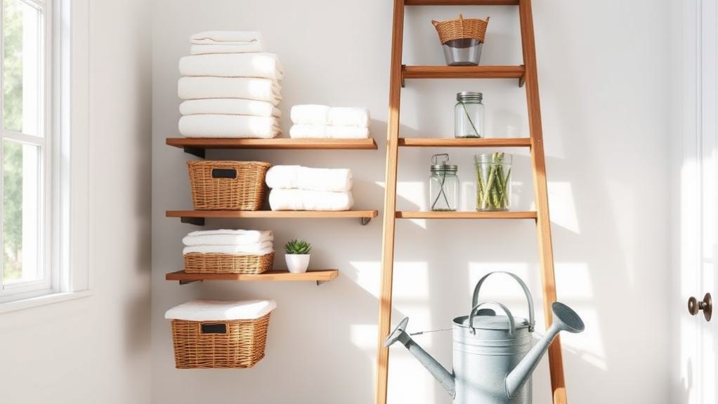 ladder shelf decorative display