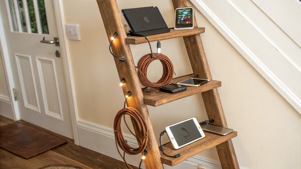 ladder shelf with charging