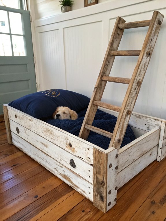 ladder style elevated dog bed