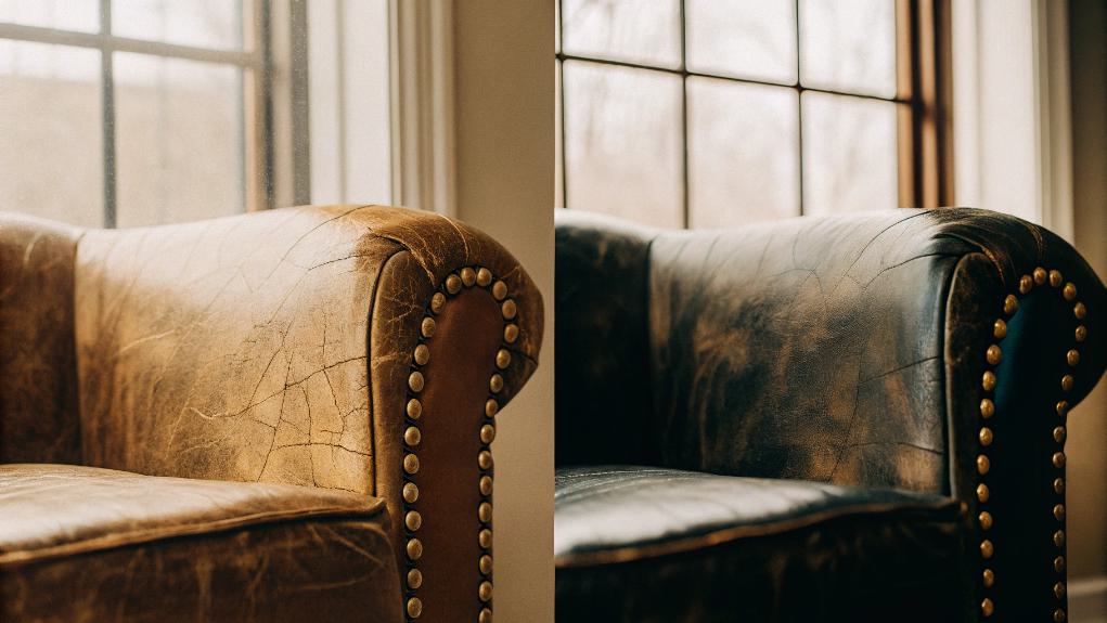 leather chair makeover process