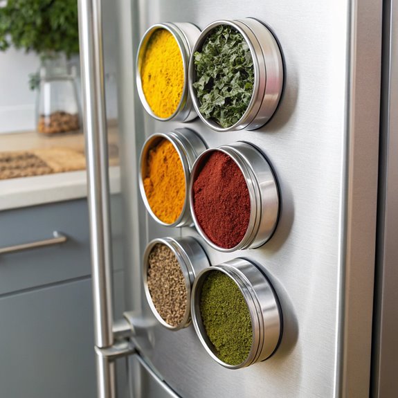 magnetic containers for spices