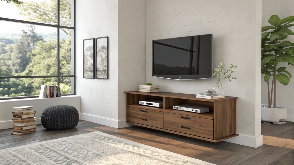 modern wall mounted entertainment unit