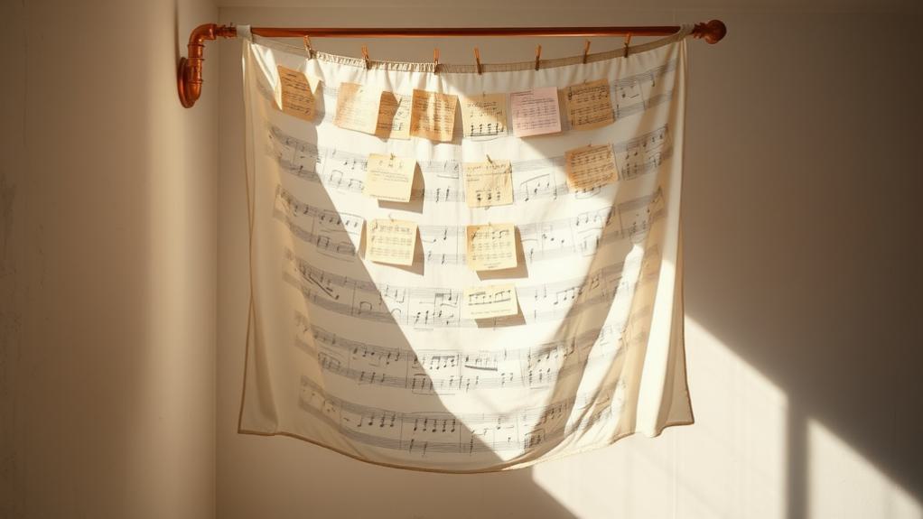 musical notes on display