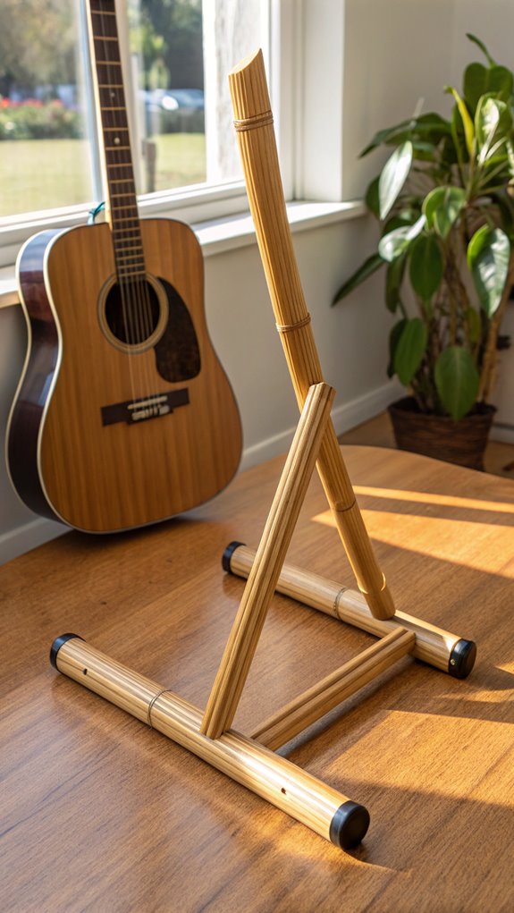 natural bamboo tabletop stand