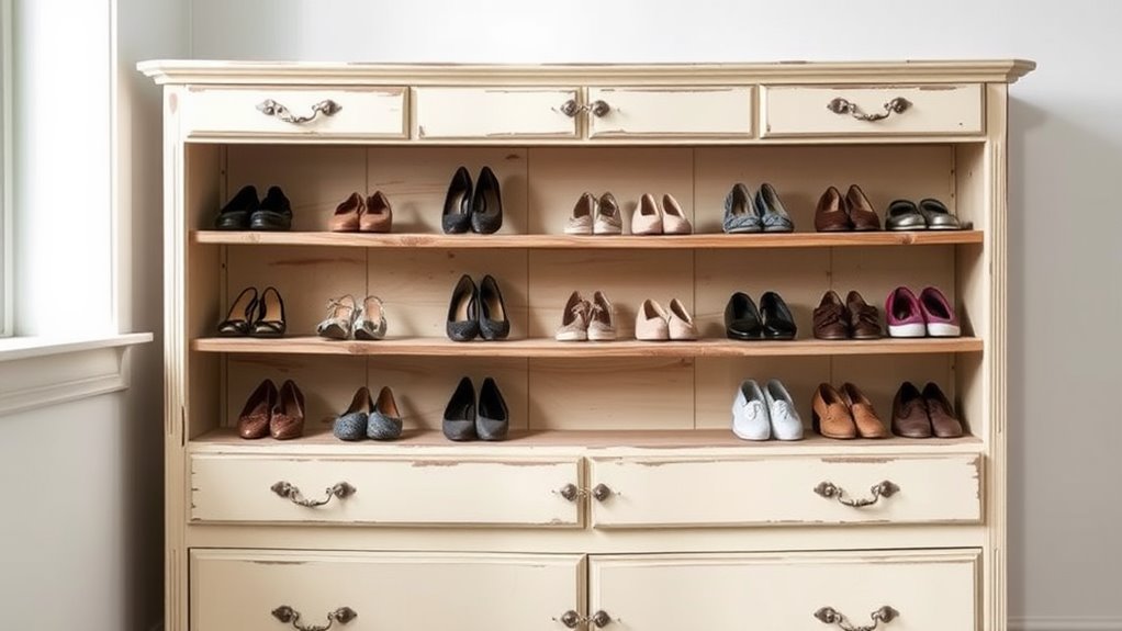 organized shoe storage system