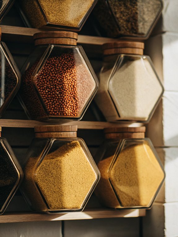 organized spices showcase beautifully