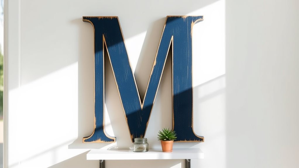 personalized initial wall art