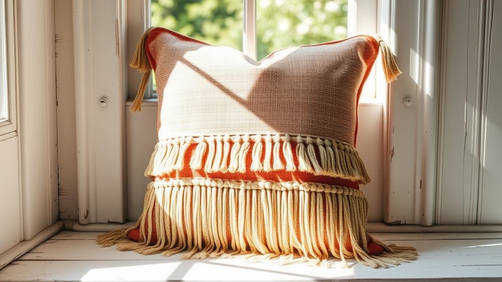 pillow transformation with tassels