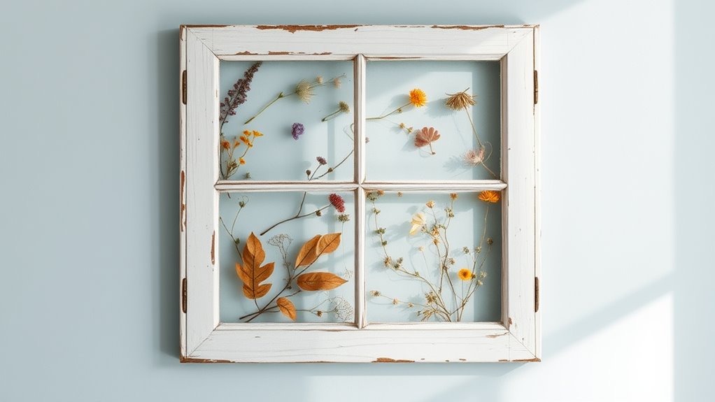 repurposed glass window decor