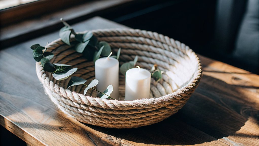 rope bowl decorative centerpiece