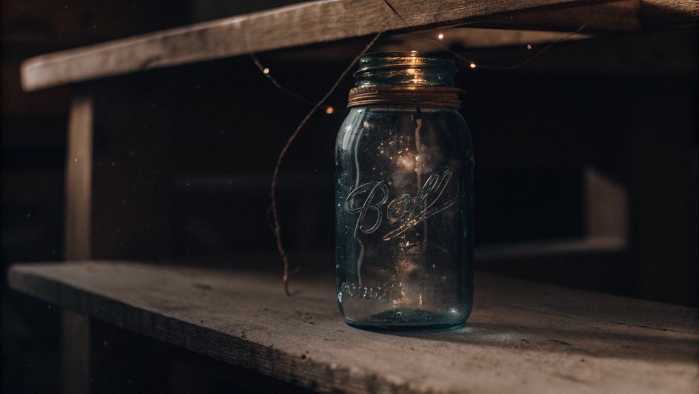 rustic illuminated mason jars