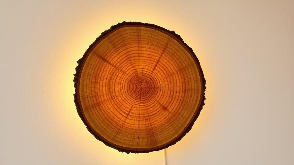 rustic log wall lights