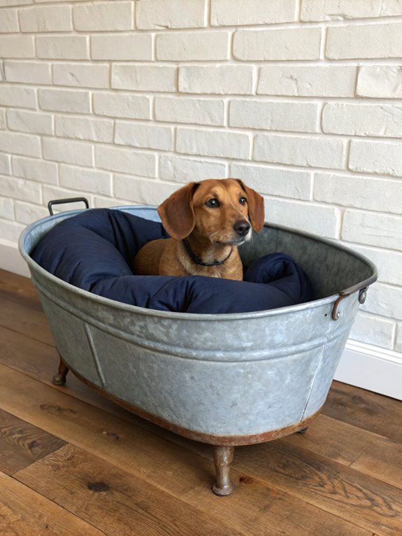 rustic metal bucket bed