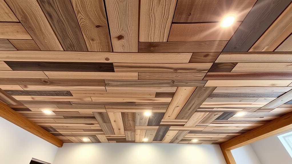 rustic pallet wood ceiling