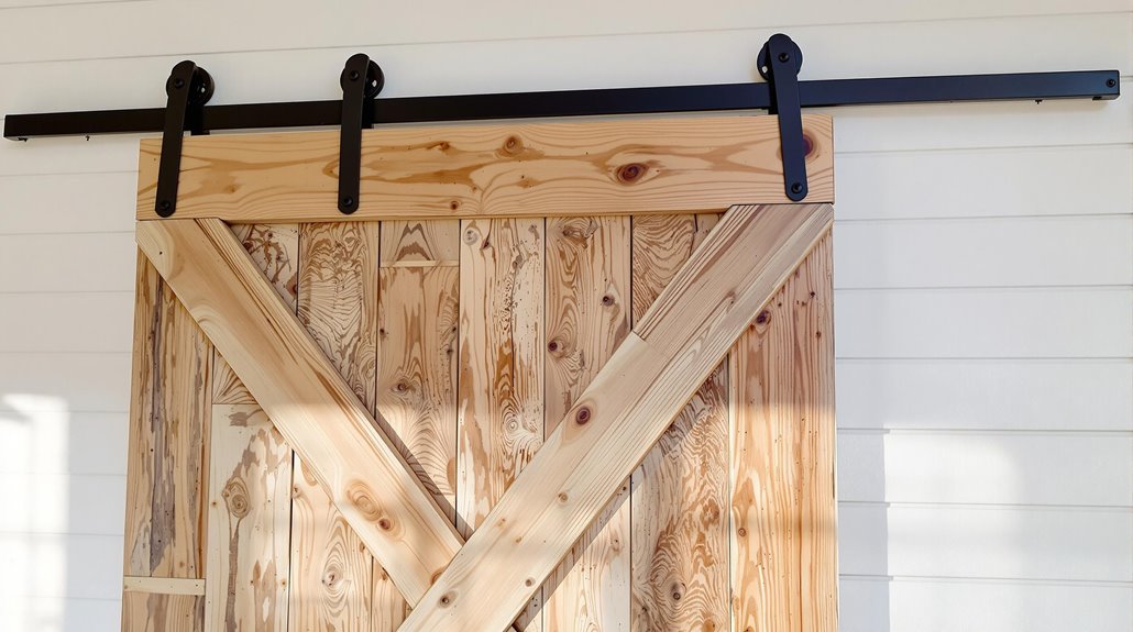 rustic wooden barn door