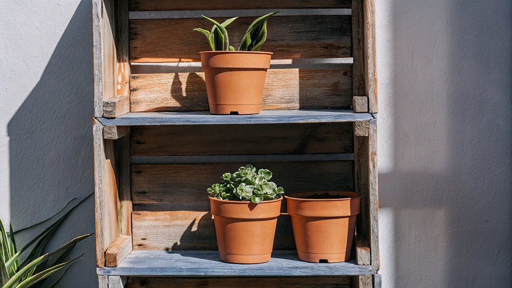 rustic wooden crate display