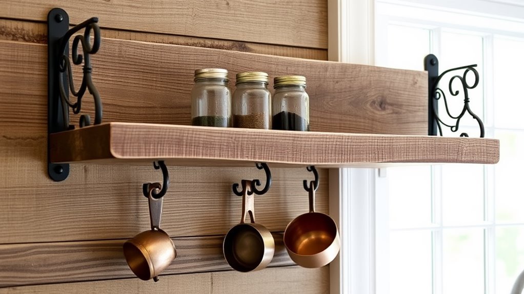 rustic wooden kitchen storage