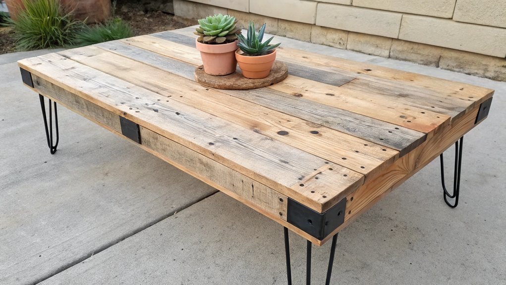 rustic wooden pallet table