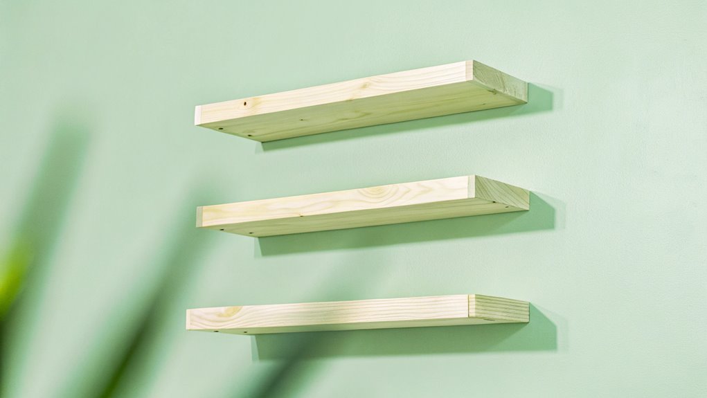 simple wooden wall storage