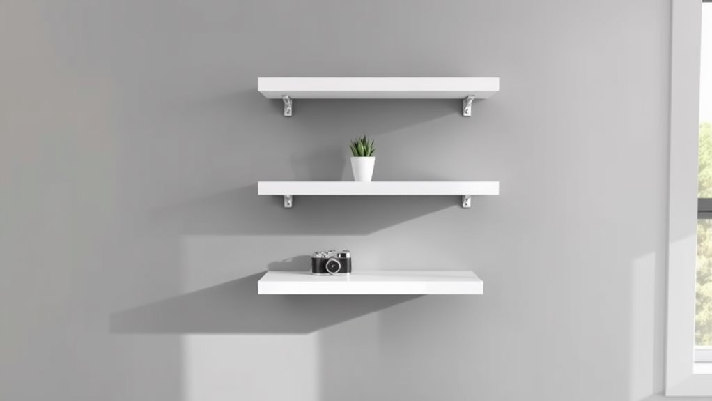 sleek concealed wall storage