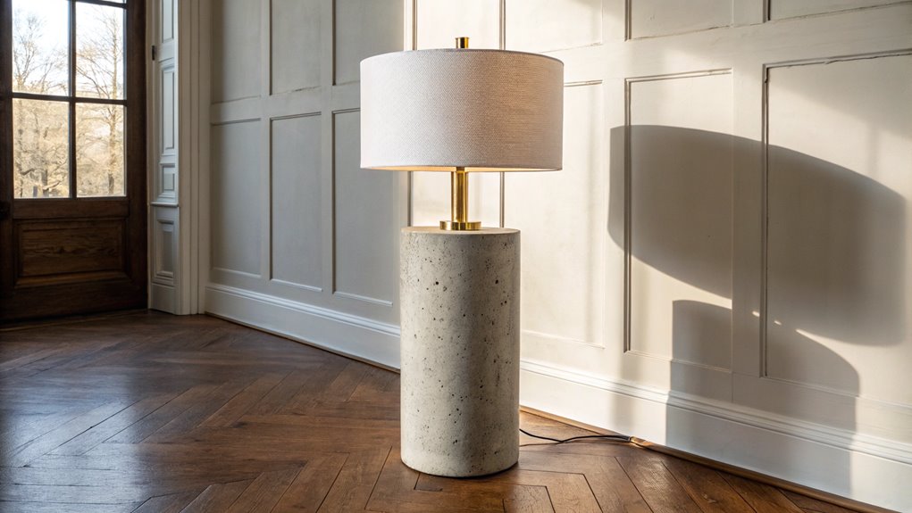 stylish concrete floor lamp